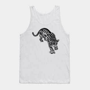 mexican cougar cat ecopop in totonac tribal patterns in the mayan jungle Tank Top